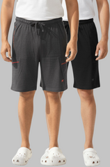 Force NXT Men's Solid Shorts - Pack of 2