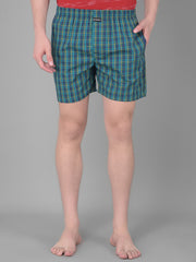 Force NXT Men's Super Combed Cotton Fabric Checkered Boxers