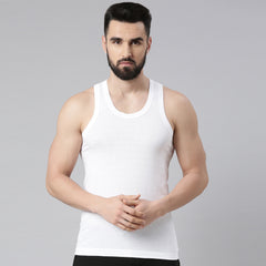 Super Combed Cotton Mens Pack Of 10 White Vest