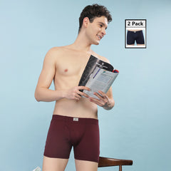 Super Combed Cotton Soft Men Pack of 2 Solid Trunk