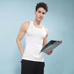 Super Combed Egyptian Cotton Mens Black Vest
