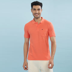 Force NXT Super Combed Cotton Mens Collared Polo Solid T-Shirt