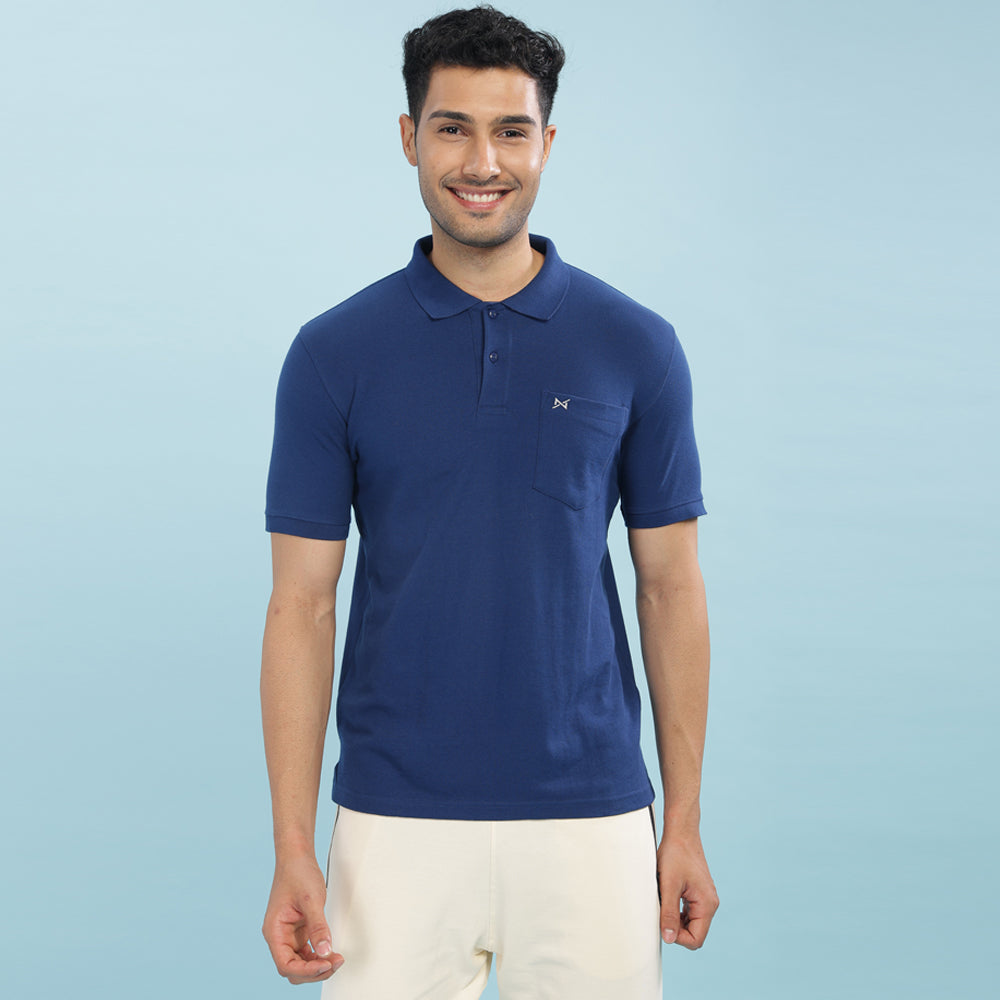 Force NXT Super Combed Cotton Mens Collared Polo Solid T-Shirt