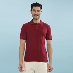 Force NXT Super Combed Cotton Mens Collared Polo Solid T-Shirt