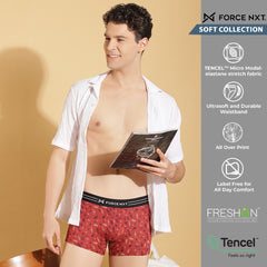 Ultrasoft Micromodal Four Way Stretch Mens Pack of 5 Printed Trunk