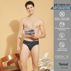 Ultrasoft Micromodal Four Way Stretch  Mens Pack of 3 Printed Brief