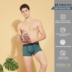 Super Combed Cotton Four Way Stretch Mens Striped Trunk