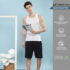 Super Combed Egyptian Cotton Mens Black Vest