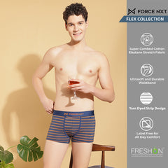 Super Combed Cotton Four Way Stretch Mens Striped Trunk