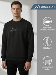 Force NXT Men's Combed Cotton Full Sleeves Solid Sweatshirt