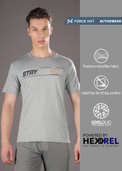 Anti Viral Anti Odour Cool Mens Round Neck Pack Of 2 Sports Printed T-Shirt