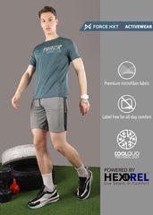 Anti Viral Anti Odour Cool Mens Round Neck Pack Of 2 Sports Printed T-Shirt