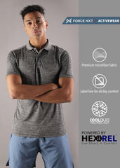 Anti Viral Anti Odour Cool Mens Collared Polo Sports Solid T-Shirt