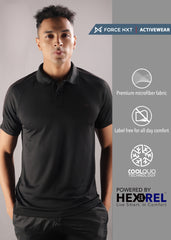 Anti Viral Anti Odour Cool Mens Collared Polo Sports Solid T-Shirt