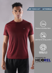 Anti Viral Anti Odour Cool Mens Round Neck Pack Of 2 Sports Printed T-Shirt