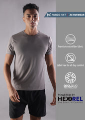 Anti Viral Anti Odour Cool Mens Round Neck Pack Of 2 Sports Printed T-Shirt