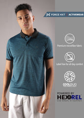 Anti Viral Anti Odour Cool Mens Collared Polo Sports Solid T-Shirt