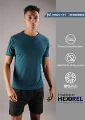 Anti Viral Anti Odour Cool Mens Round Neck Pack Of 2 Sports Printed T-Shirt
