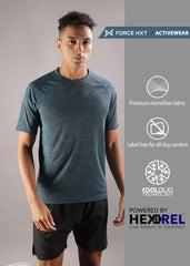 Anti Viral Anti Odour Cool Mens Round Neck Pack Of 2 Sports Printed T-Shirt