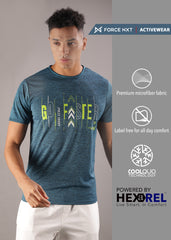Anti Viral Anti Odour Cool Mens Round Neck Pack Of 2 Sports Printed T-Shirt
