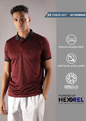 Anti Viral Anti Odour Cool Mens Collared Polo Sports Solid T-Shirt
