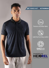 Anti Viral Anti Odour Cool Mens Collared Polo Sports Solid T-Shirt