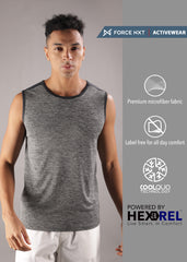 Anti Viral Anti Odour Cool Mens Pack Of 2 Sports Muscle T-Shirt