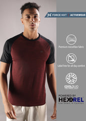 Anti Viral Anti Odour Cool Mens Round Neck Pack Of 2 Sports Printed T-Shirt