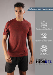 Anti Viral Anti Odour Cool Mens Round Neck Pack Of 2 Sports Printed T-Shirt