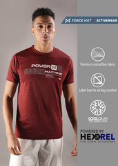 Anti Viral Anti Odour Cool Mens Round Neck Pack Of 2 Sports Printed T-Shirt