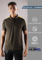 Anti Viral Anti Odour Cool Mens Collared Polo Sports Solid T-Shirt