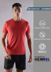 Anti Viral Anti Odour Cool Mens Round Neck Pack Of 2 Sports Printed T-Shirt