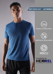 Anti Viral Anti Odour Cool Mens Round Neck Pack Of 2 Sports Printed T-Shirt