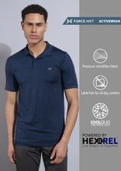 Anti Viral Anti Odour Cool Mens Collared Polo Sports Solid T-Shirt