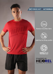 Anti Viral Anti Odour Cool Mens Round Neck Pack Of 2 Sports Printed T-Shirt