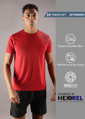 Anti Viral Anti Odour Cool Mens Round Neck Pack Of 2 Sports Printed T-Shirt