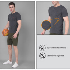 Force NXT Super Combed Cotton Mens Pack of 2 Henley Solid T-Shirt