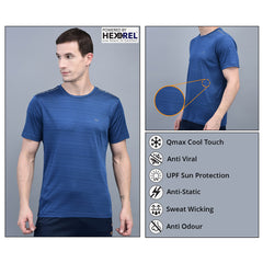 Anti Viral Anti Odour Cool Mens Round Neck Pack Of 2 Sports Printed T-Shirt