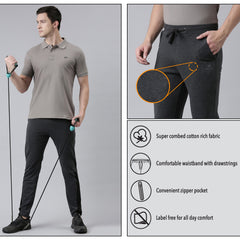 Force NXT Super Combed Cotton Mens Pack of 2 Solid Track Pant