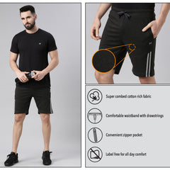 Force NXT Super Combed Cotton Mens Pack of 2 Solid Shorts
