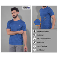 Anti Viral Anti Odour Cool Mens Round Neck Pack Of 3 Sports Printed T-Shirt