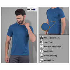 Anti Viral Anti Odour Cool Mens Round Neck Pack Of 3 Sports Printed T-Shirt