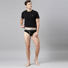 Premium Supima Cotton Four Way Stretch way Mens Pack of 2 Solid Brief