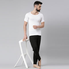 Super Combed Cotton Mens Pack Of 10 White Sleeved Vest
