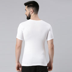 Super Combed Cotton Mens Pack Of 10 White Sleeved Vest