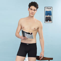Super Combed Cotton Soft  Mens Pack of 3 Solid Trunk