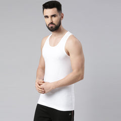 Super Combed Cotton Mens Pack Of 5 White Sleeved Vest
