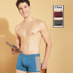 Super Combed Cotton Solid Mens Pack of 3 Trunk