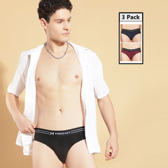 Ultrasoft Micromodal Four Way Stretch  Mens Pack of 3 Printed Brief