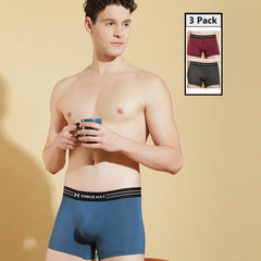 Ultrasoft Micromodal Four Way Stretch  Mens Pack of 3 Printed Trunk